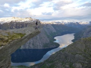 Timo auf der Trolltunga in Norwegen