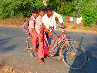 Fahrrad fahren in Indien