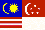 Flagge singapur malaysia Südostasien