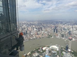 Fensterputzer Shanghai Tower