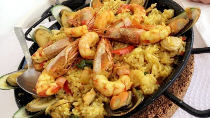 Paella Pfanne Algarve Essen