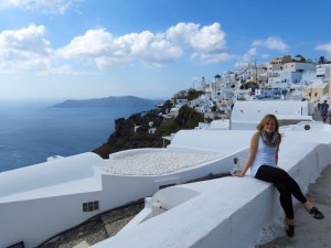 Melanie in Santorini