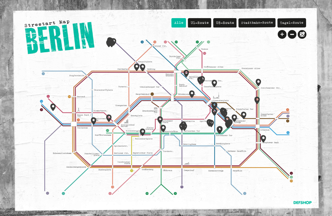 Streetart Map Berlin