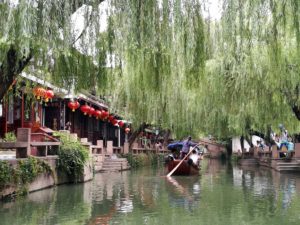 Kanal in der Wasserstadt Zhouzhouang